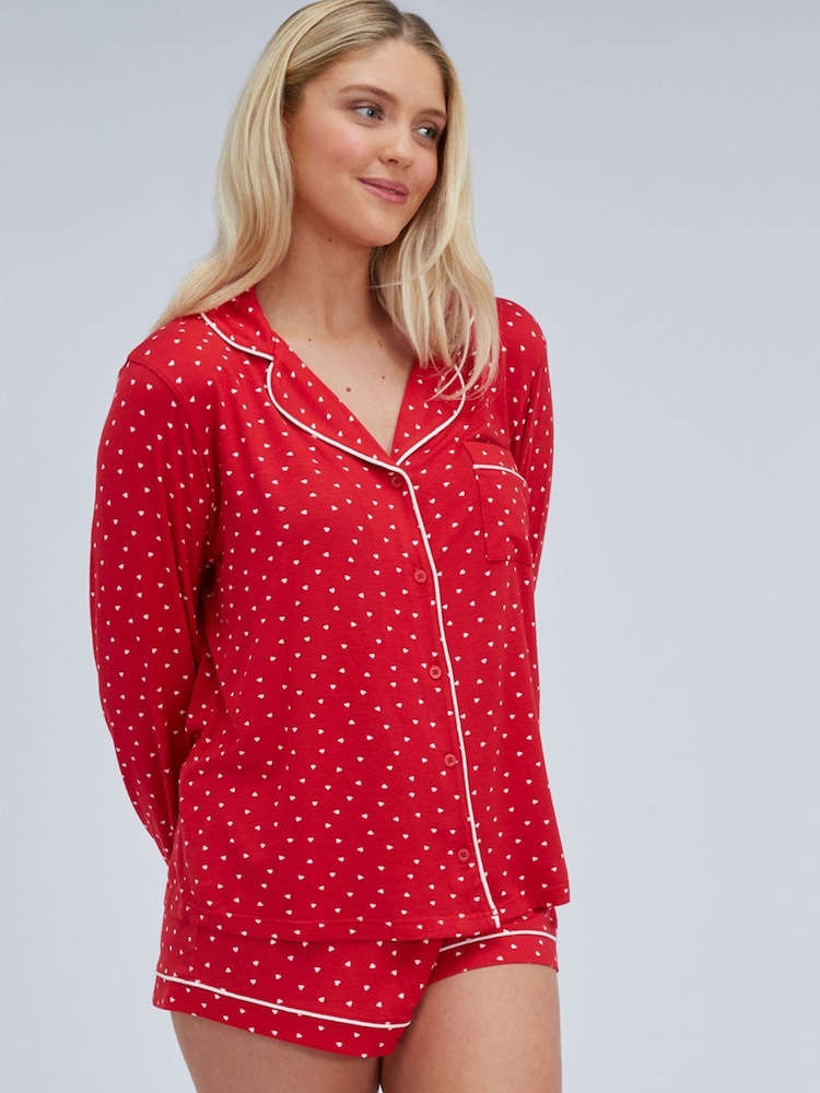 Boux Avenue Heart Modal Short Pyjamas Set - Imaginea 2 din 6