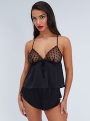 Boux Avenue Black Josephina Heart Cami Set - Image 2 of 7