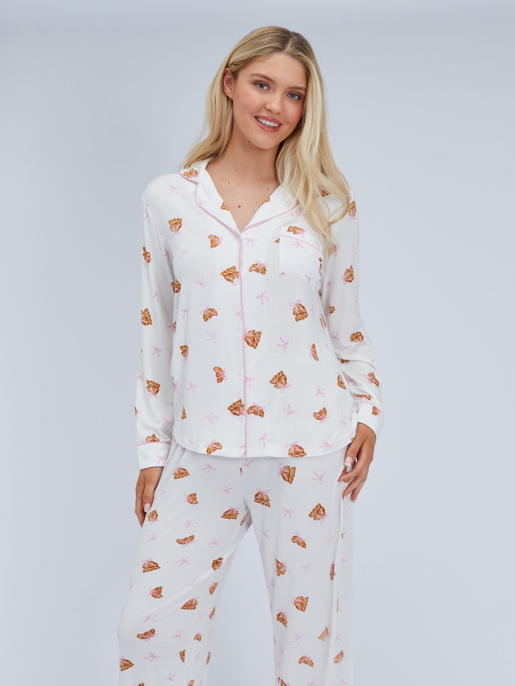 Buy Boux Avenue White Croissant Modal Pyjamas Set from the Next UK