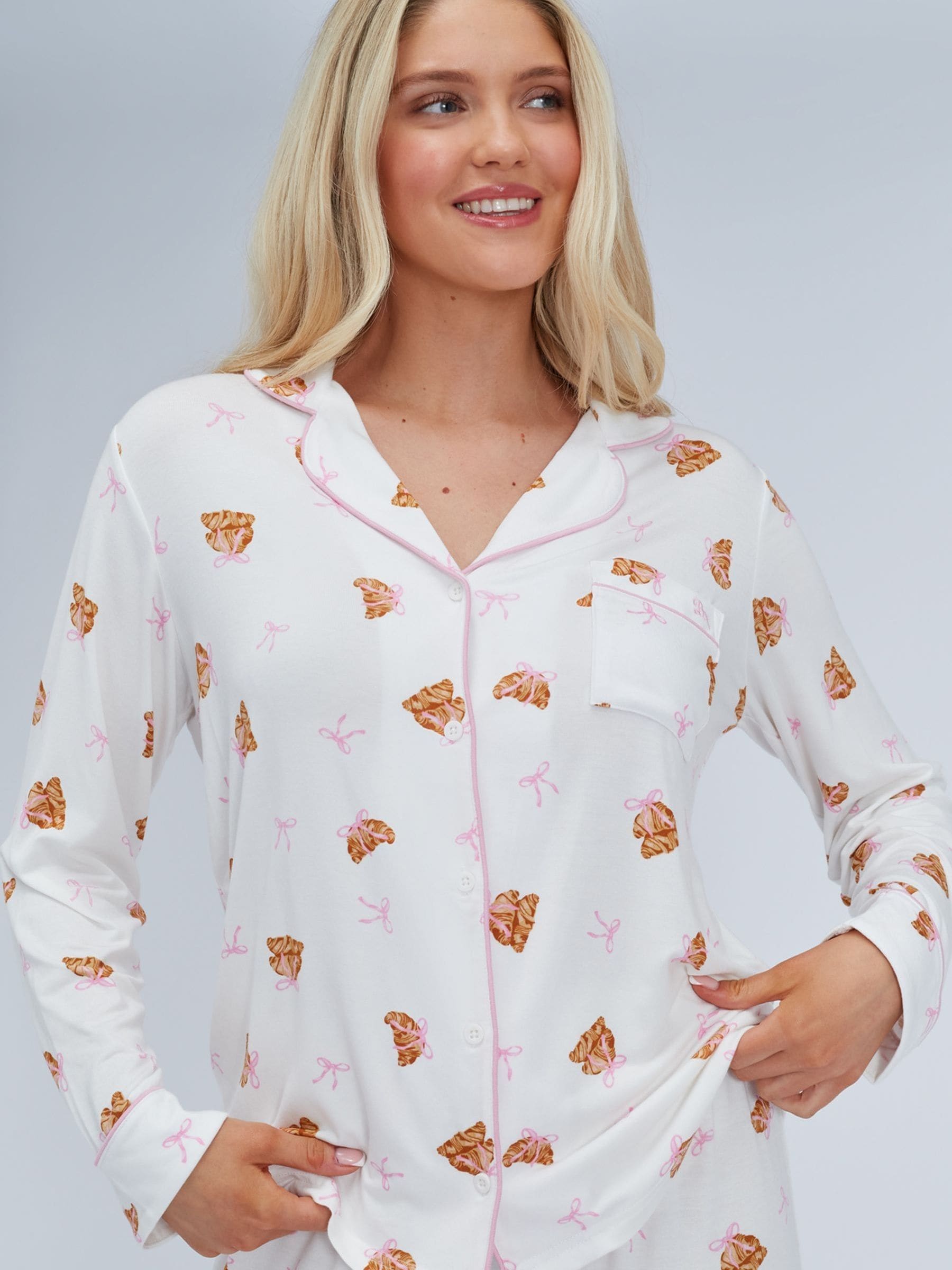 Buy Boux Avenue White Croissant Modal Pyjamas Set from Next USA