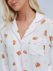 Boux Avenue White Croissant Modal Pyjamas Set - Image 7 of 7