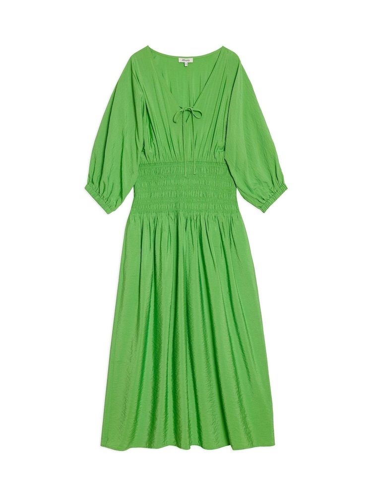 Albaray Green Air Flow Shirred Waist Dress - Image 3 of 3
