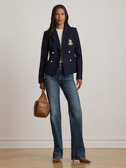 Lauren Ralph Lauren Anfisa Stretch Cotton Pique Double Breasted Jacket with Crest - Imagen 7 de 10