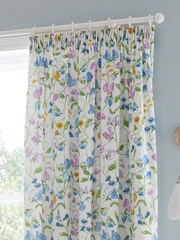 Dreams & Drapes Sweetpea Floral Lined Pencil Pleat Curtains - صورة 2 من 3