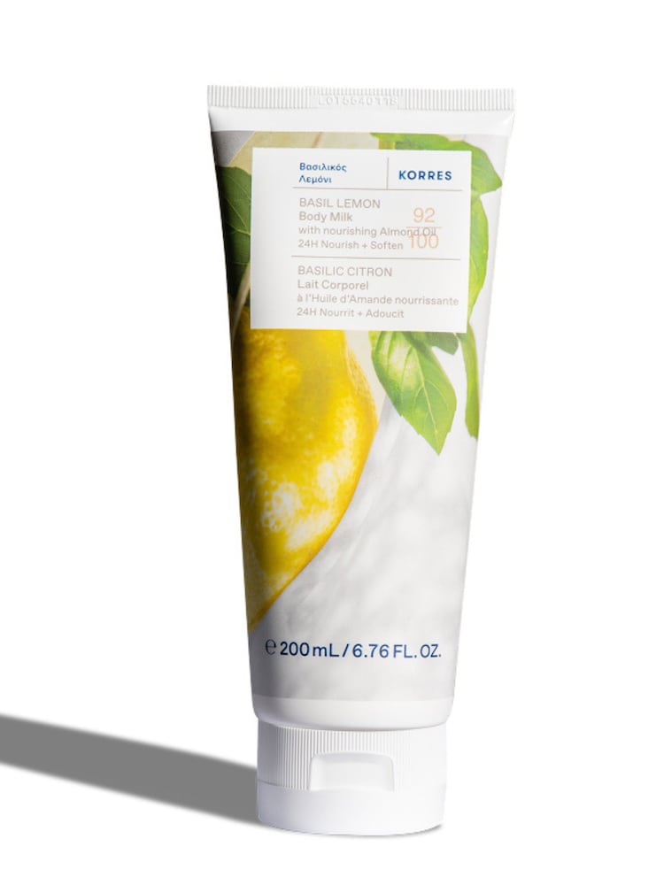 Korres Clear Basil Lemon Body Smoothing Milk 200mL - Image 1 of 5 Korres Clear Basil Lemon Body Smoothing Milk 200mL - Image 1 of 5