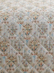 Dreams & Drapes Natural Edena Decorative Floral Quilted Bedspread - Image 3 of 3