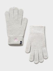 Crew Clothing Green Knit Ribbed Gloves - Image 2 of 2