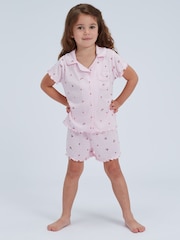 Boux Avenue Matchende Cherry Pointelle Kort Pyjamas Sett - Bilde 3 av 6