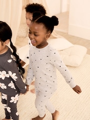 Monochrome Snuggle Pyjamas 3 Pack (9mths-12yrs) - Image 2 of 10