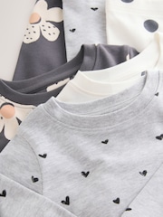 Monochrome Snuggle Pyjamas 3 Pack (9mths-12yrs) - Image 9 of 10