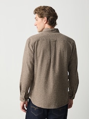 Neutral Long Sleeve Textured Plain Shirt - Image 2 of 7