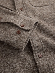 Neutral Long Sleeve Textured Plain Shirt - Image 6 of 7