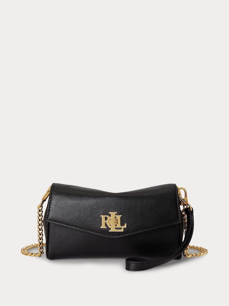 Lauren Ralph Lauren Black Turnlock Mini Chain Strap Crossbody Bag - Image 1 of 5 Lauren Ralph Lauren Black Turnlock Mini Chain Strap Crossbody Bag - Image 1 of 5