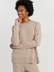 Chinti & Parker Soft Oat Wool Cashmere Light Slouchy Sweater - Image 1 of 4