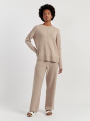 Chinti & Parker Soft Oat Wool Cashmere Light Slouchy Sweater - Image 2 of 4