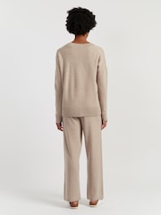 Chinti & Parker Soft Oat Wool Cashmere Light Slouchy Sweater - Image 3 of 4