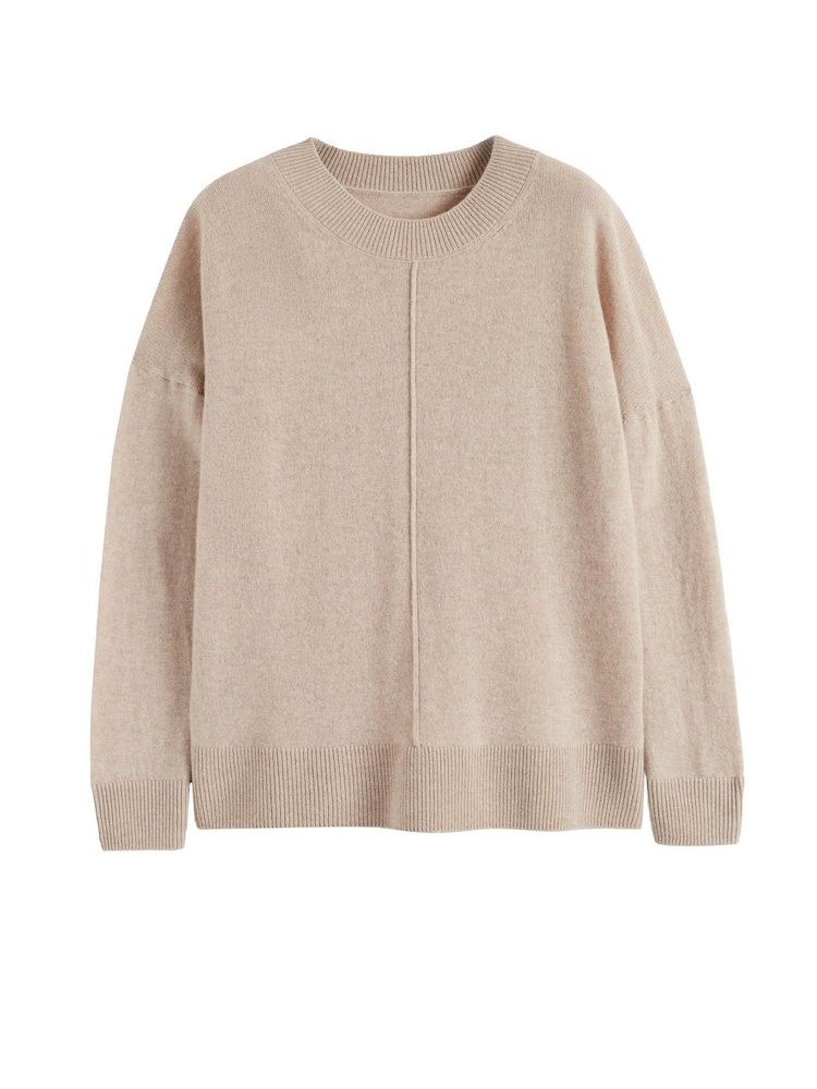 Chinti & Parker Soft Oat Wool Cashmere Light Slouchy Sweater - Image 4 of 4