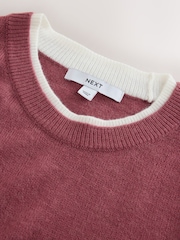 Mauve Pink Stripe Knitted Long Sleeve Layer Top - Image 7 of 8