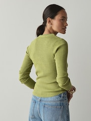 Lime Green Supersoft Long Sleeve Henley Layer Top - Image 4 of 7