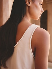 AIYLA Champagne Gold Premium Beaded Dress - Image 4 of 8