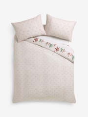 Santa Scene Cotton Christmas Duvet Cover and Pillowcase Set - Bild 6 von 6