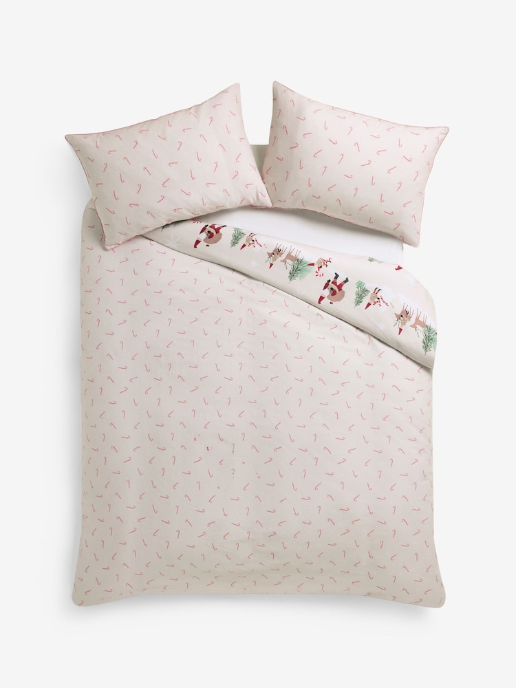Santa Scene Cotton Christmas Duvet Cover and Pillowcase Set - Bild 6 von 6 Santa Scene Cotton Christmas Duvet Cover and Pillowcase Set - Bild 6 von 6