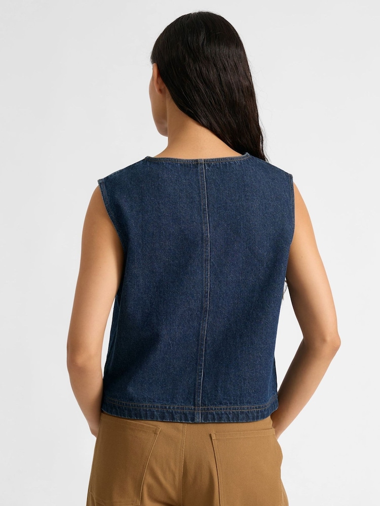 Denim Pocket Waistcoat - Image 2 of 4 Denim Pocket Waistcoat - Image 2 of 4
