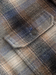 Ecru/Navy Check Borg Lined Shacket - Image 11 of 11