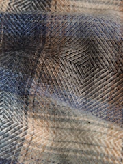 Ecru/Navy Check Borg Lined Shacket - Image 8 of 11