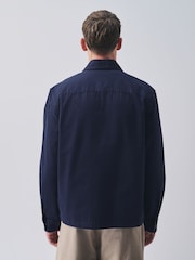 Azul marino - Boxy Fit Twin Pocket Shacket - Imagen 3 de 12