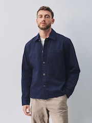 Azul marino - Boxy Fit Twin Pocket Shacket - Imagen 4 de 12