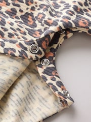 Pink and Leopard Printed Button T-Shirt Jersey Baby Rompers 3 Pack - Image 13 of 14
