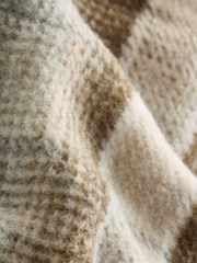 Ecru - Check Wool Blend Shacket - Obraz 8 z 8