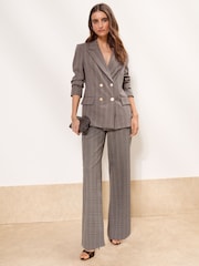 Lipsy Tailored Check Double Breasted Blazer - Imagen 2 de 5