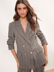 Lipsy Tailored Check Double Breasted Blazer - Imagen 4 de 5