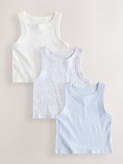 Blue/Ecru Vest 3 Pack (1.5-16yrs) - Image 1 of 7