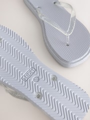Silver Square Toe Flip Flops - Image 3 of 5