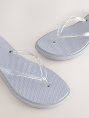 Silver Square Toe Flip Flops - Image 4 of 5