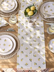 Sophie Allport Natural Lemons Linen Table Runner - Image 1 of 3
