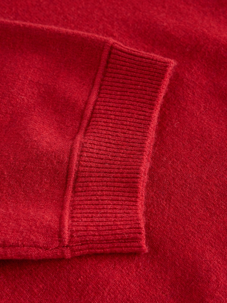 Red Supersoft Short Sleeve Knitted T-Shirt - Image 9 of 9 Red Supersoft Short Sleeve Knitted T-Shirt - Image 9 of 9