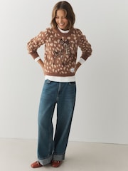 Bambi Disney License Crew Neck Long Sleeve Knitted Jumper - Image 2 of 9