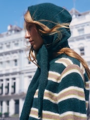 Green/Camel Stripe - Long Sleeve Crew Neck Knitted Jumper - Bild 6 von 9