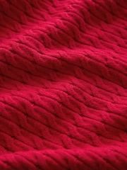 Red Cable Knit Short Sleeve Jumper - Image 7 of 8