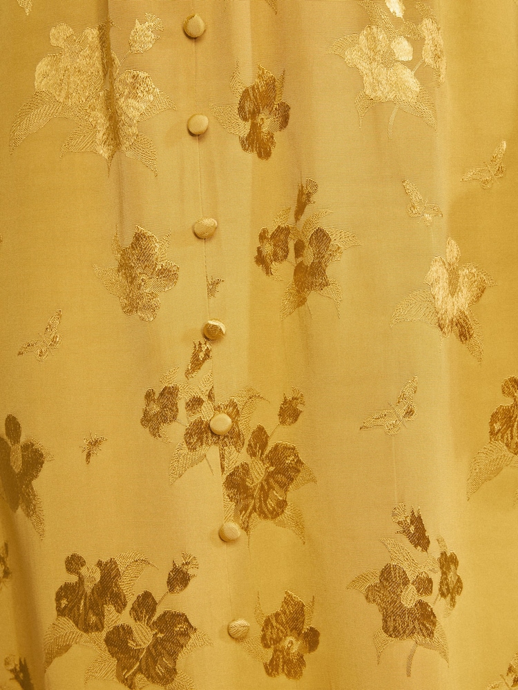 Love & Roses Ochre Yellow Lace Midaxi Tea Dress - Image 5 of 5 Love & Roses Ochre Yellow Lace Midaxi Tea Dress - Image 5 of 5
