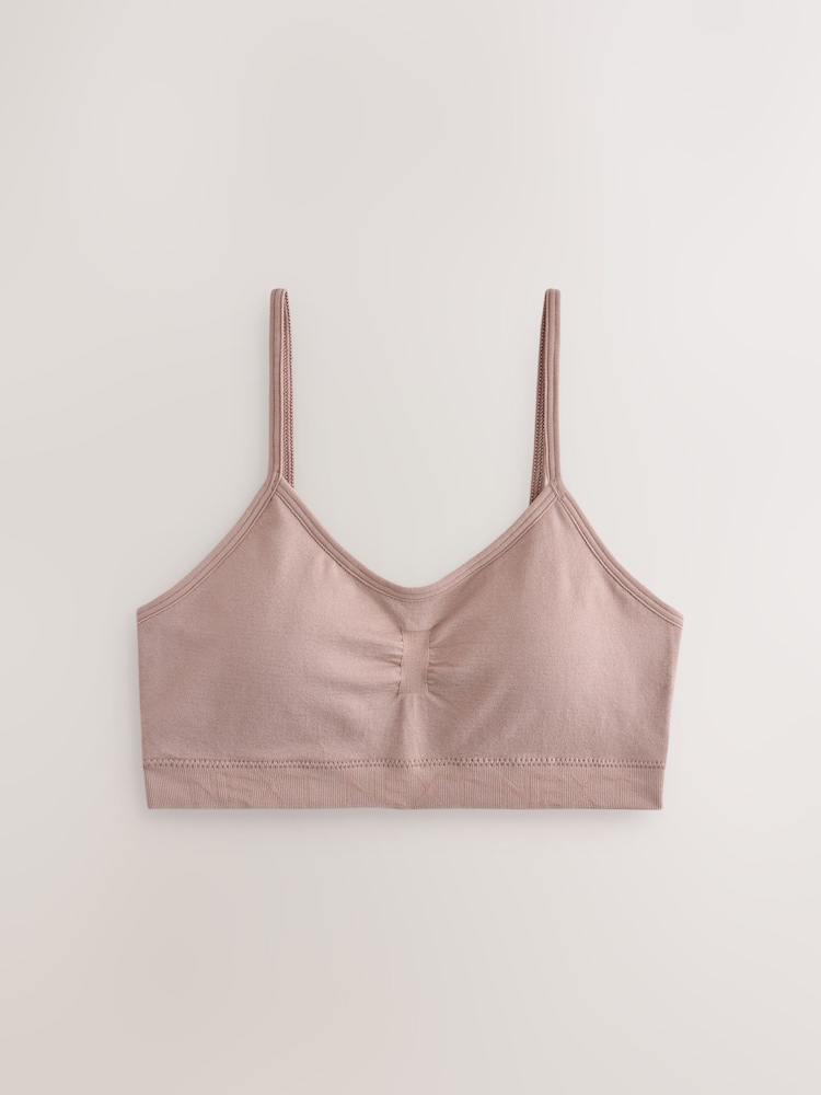 Mocha Brown Seam Free Crop Tops 2 Pack (7-16yrs) - Image 2 of 7 Mocha Brown Seam Free Crop Tops 2 Pack (7-16yrs) - Image 2 of 7