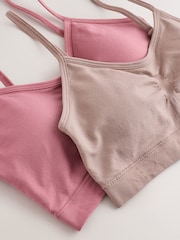 Mocha Brown Seam Free Crop Tops 2 Pack (7-16yrs) - Image 5 of 7