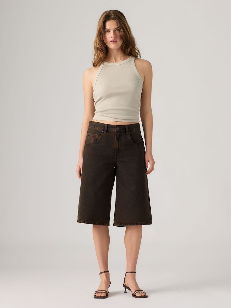 Levi's® Dark Brown Denim Jort Shorts - Image 2 of 4
