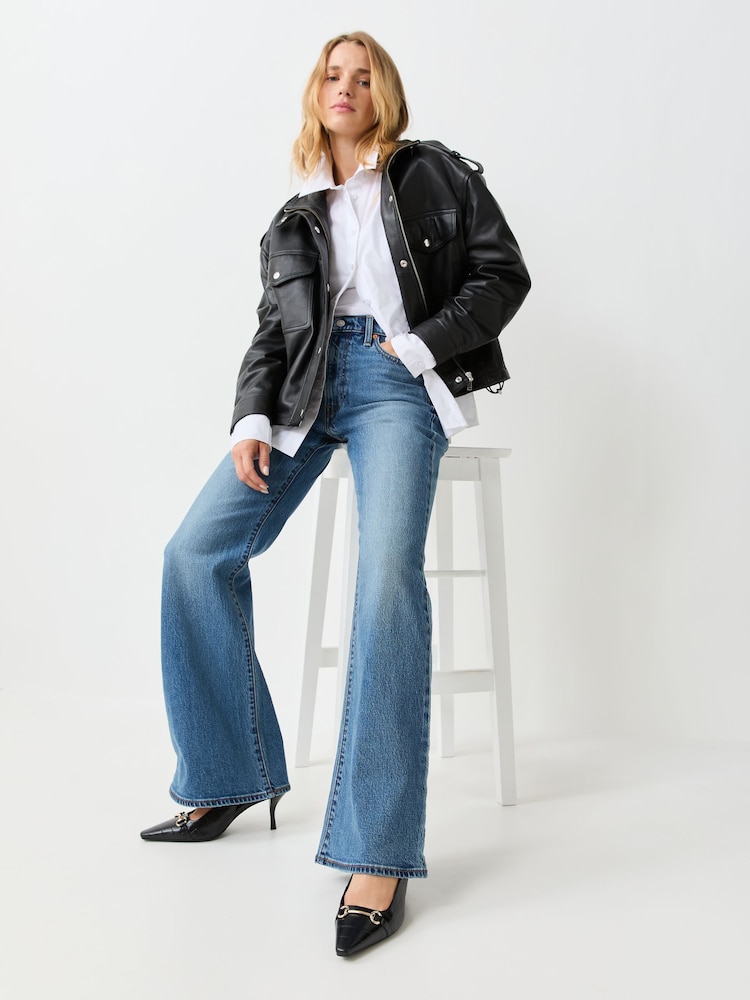 Միջին կապույտ ջինսե - Levi's® Ribcage Flare Bootcut Jeans - Պատկեր 1 5-ից