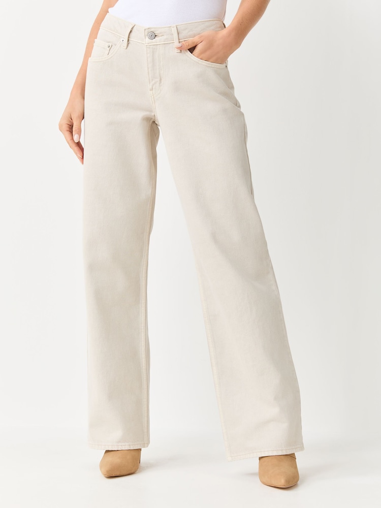 Levi's® Cream Low Loose Wide Leg Jeans - Image 1 of 4