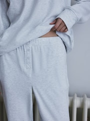 Grey Cosy Waffle Rugby Long Sleeve Pyjamas - Image 5 of 5